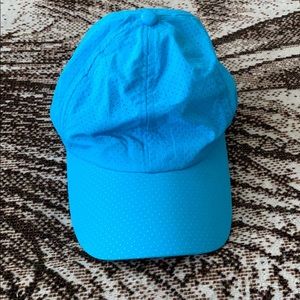 Bright blue hat